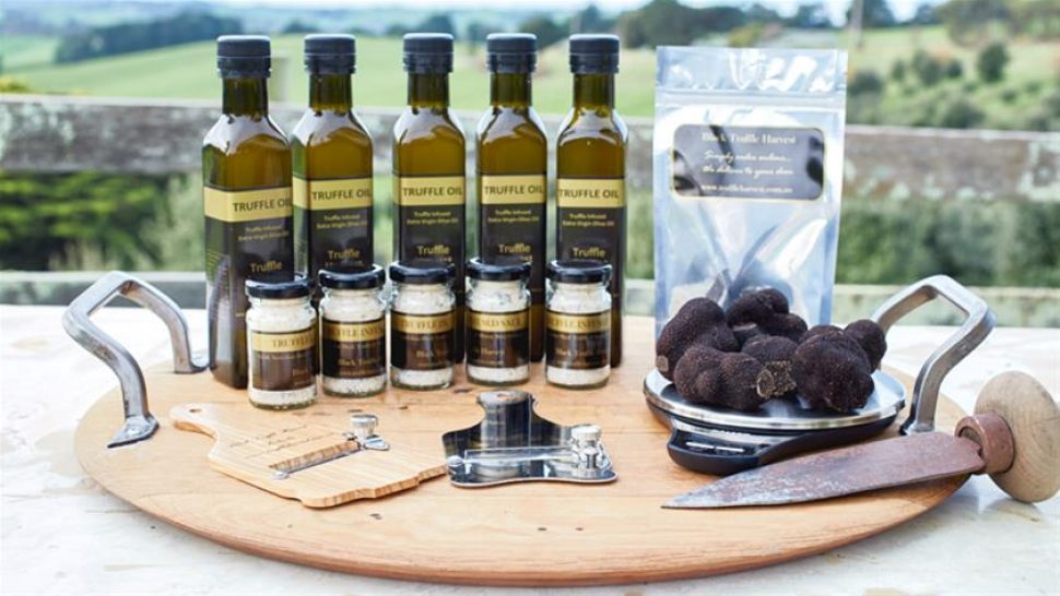 Selection of truffle oils and other products